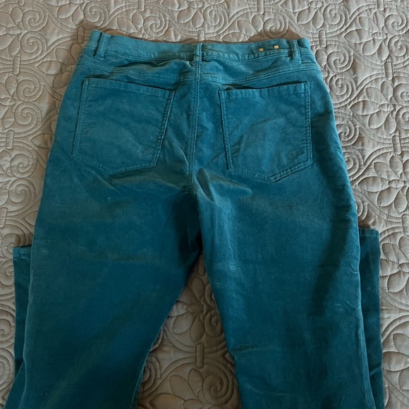 CAbi 4137 High Skinny velvet corduroy Jeans Moroccan Blue Size 14 - Picture 3 of 4